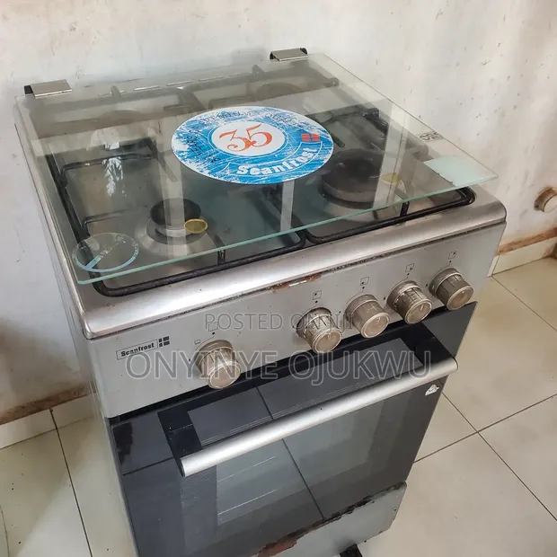 Scanfrost 4 Burner Standing Gas Cooker with Oven - 1