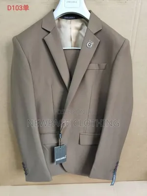 New Beige 3-Piece Single-Breasted Blazer Set