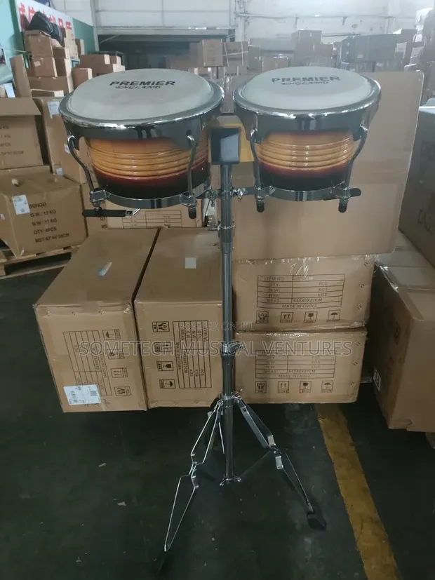 Professional Yamaha Bongo Drums with Sticks - 1