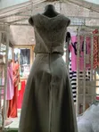 Elegant Gold-Beaded Lace Wedding Gown for Rent - 4