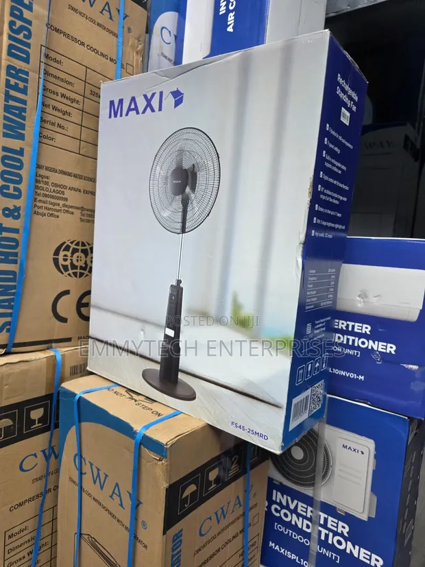 Maxi 18-inch Rechargeable Standing Fan with Warranty - 1