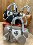 Tory Burch Hannun jaka mai launuka daban-daban na fata - 1