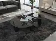 2-in-1 Glass Center Table - Brown & Black - 1