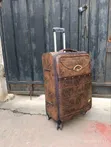 Swiss Polo Leather Box Luggage - Medium Size - 2