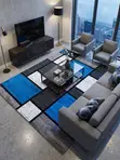 Living Room Center Rug - 6ft x 6ft - 1