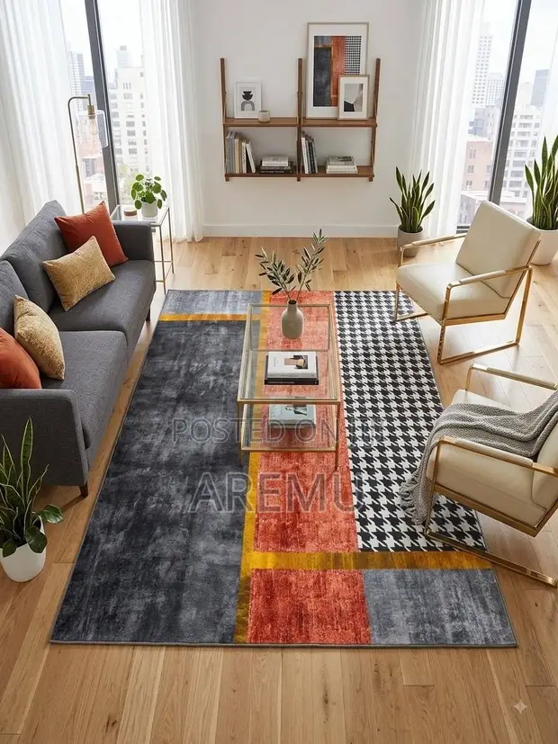 Brand New Living Room Center Rug (6ft x 6ft) - 1