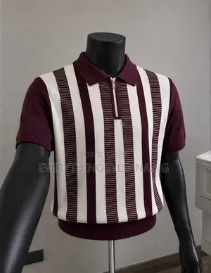 Men's Vintage Quarter-Zip Knit Polo Shirt
