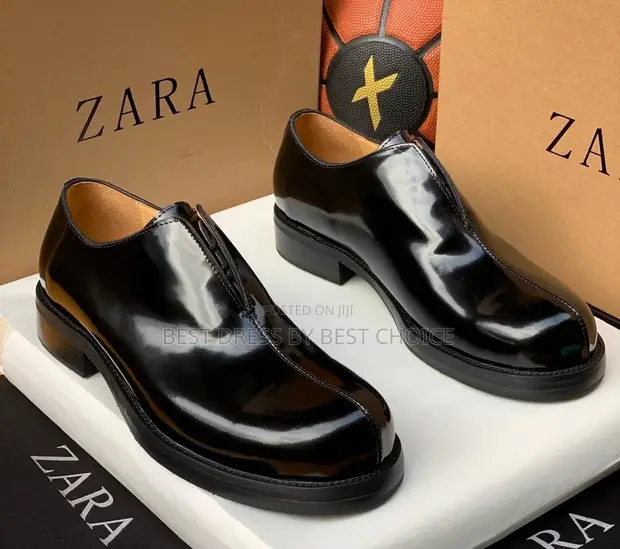 Luxury Zara Classic Loafers - Black Leather - 1