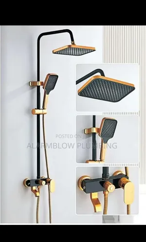 Luxury Matte Black da Zinariya Rainfall Shower Set