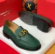 Ferragamo Loafers - Men's Green Leather Corporate Shoes - 1