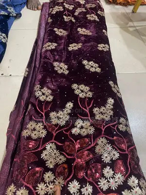 Velvet Embroidery Fabric - Brand New