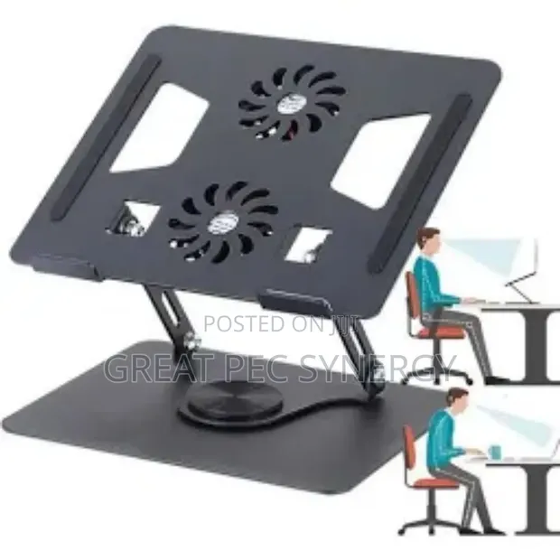 Rotating Laptop Stand with Cooling Fan - 1