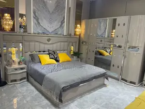 6x7 Imported Turkish Contemporary Bed with Dressing Mirror