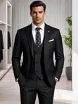 Blacksmart Corporate Stripe 3pcs Men's Suit - 1