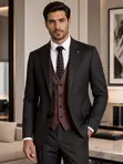 Blacksmart Corporate Stripe 3pcs Men's Suit - 2