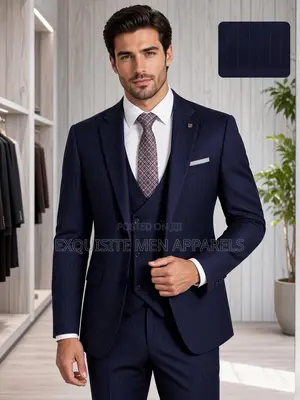 Blacksmart Corporate Stripe 3pcs Men's Suit