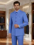 Classic Stripe Safari Turkish Style Men's Suit - 1