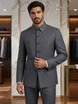 Classic Stripe Safari Turkish Style Men's Suit - 4