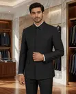 Classic Stripe Safari Turkish Style Men's Suit - 5