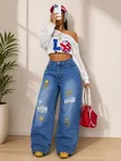 Zara Luxury Wide-Leg Jeans - Sabon Kayayyakin - 2