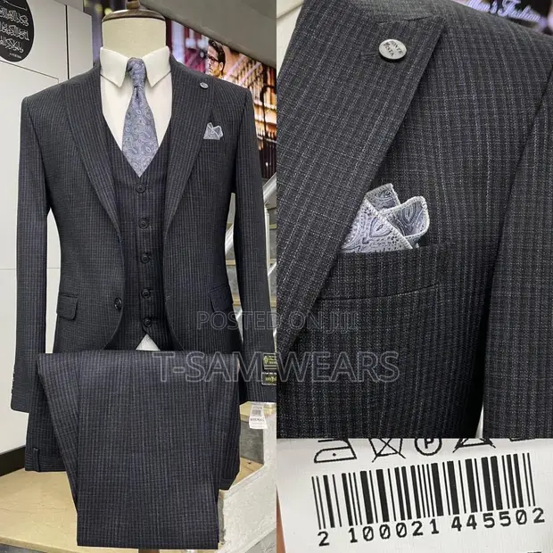 Vega Designer Strips Turkish Suit - Brand New - 1