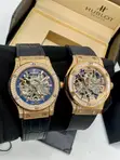 Hublot Luxury Men's Genuine Leather Automatic Wristwatch - 1