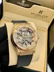 Hublot Luxury Men's Genuine Leather Automatic Wristwatch - 2