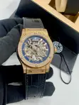 Hublot Luxury Men's Genuine Leather Automatic Wristwatch - 3
