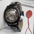 Cartier Quality Luxury Men's Genuine Leather Automatic Wristwatch - 3