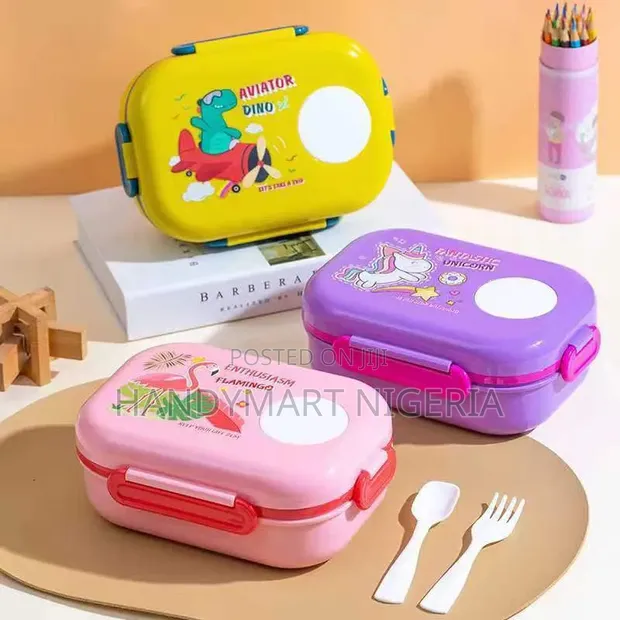 Cartoon-Themed Kids' Bento Lunch Box - 1