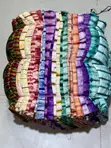 Adire Batik Crepe Stripe Cotton Fabric (4 Yards) - 4