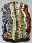 Adire Batik Crepe Stripe Cotton Fabric (4 Yards) - 5