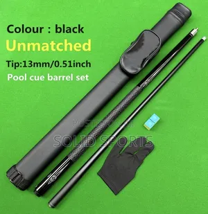 Original Fiber Black Snooker Stick with Bag, Chalk, and Grove