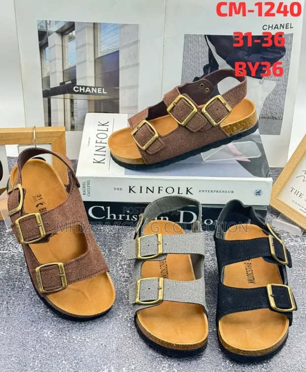 Easy Wear Leather Sandals - Brown - 1