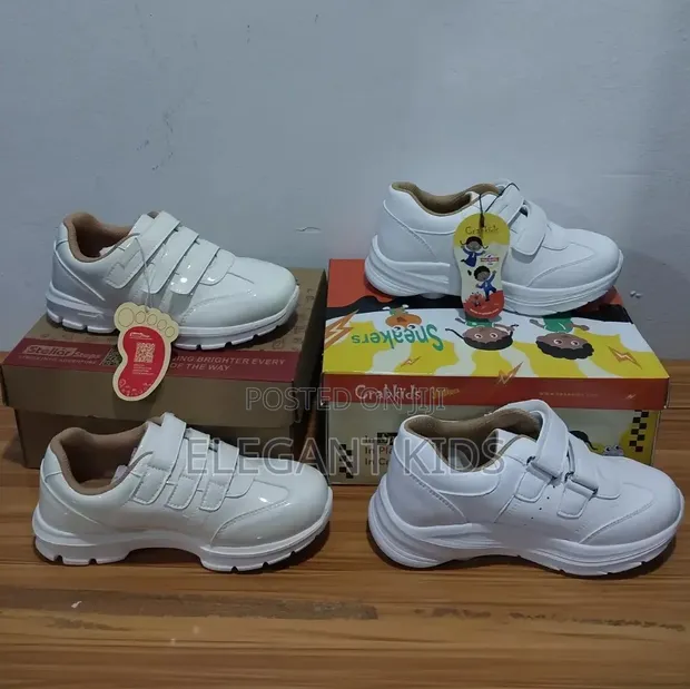 Crabkids & Stellar White Canvas Sneakers (Sizes 31-42) - 1