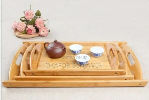 High Quality 3-in-1 Bamboo Tray Set - 1