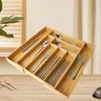 Quality Wooden Expandable Cutlery Divider Storage Rack - 2