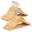 10 Pieces Solid Wooden Clothes Hangers - 1