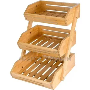 3-Tier Bamboo Fruit & Vegetable Storage Kitchen Rack