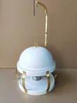 Luxury Quality 8L Hanging Chafing Dish - Black & White - 2
