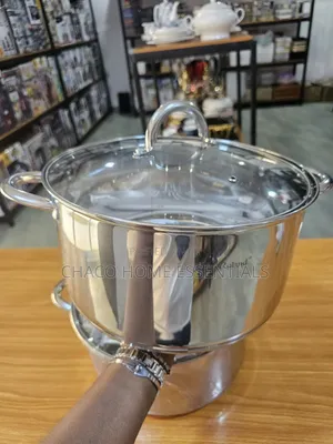 Hausroland Tukunya Guda Daya Ta Bakin Karfe Da Murfin Gilashi (28cm, 30cm)