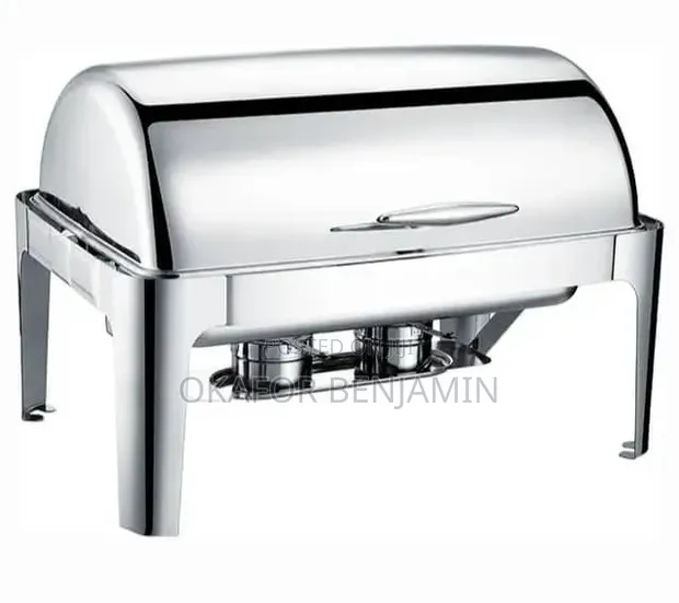 Stainless Steel Square Roll Top Chafing Dish - 1