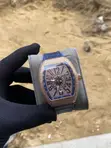 Franck Muller Namijin Agogon Hannu Mai Dutse da Fata - 1