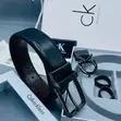 Men's Reversible Leather Belt with Dual Buckle - 5