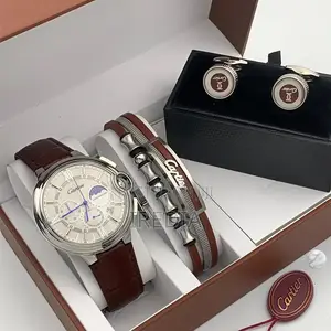 Cartier-Style Luxury Watch & Accessories Gift Set