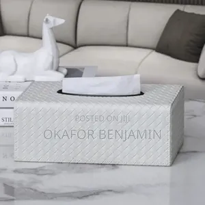 Luxury Custom Logo Leather Tissue Box