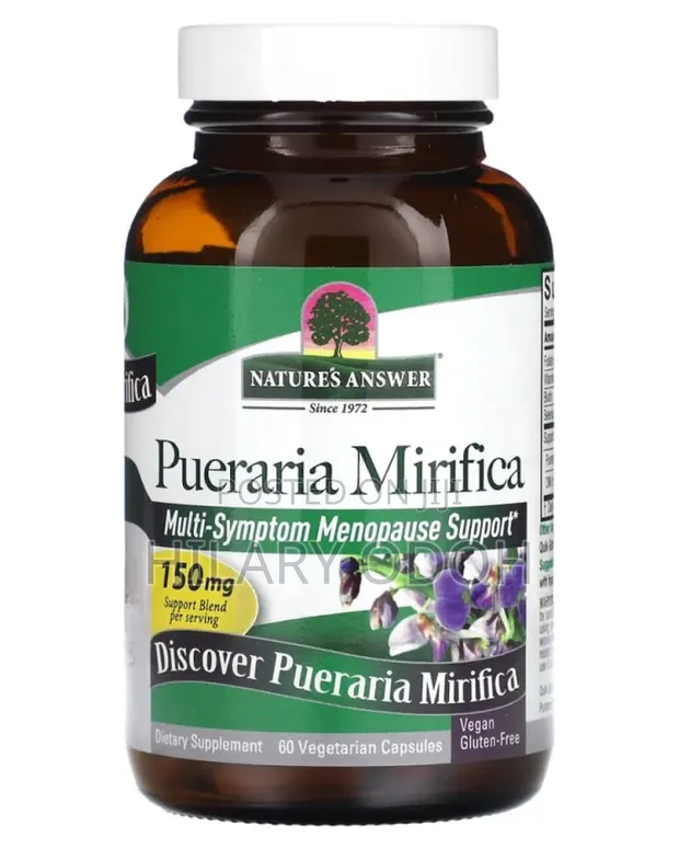 Nature's Answer Pueraria Mirifica Tallafin Alamar Jinin Al'ada, 60 Kapsul - 1