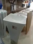 Free-Standing Ceramic Wash Basin with Pedestal - 1