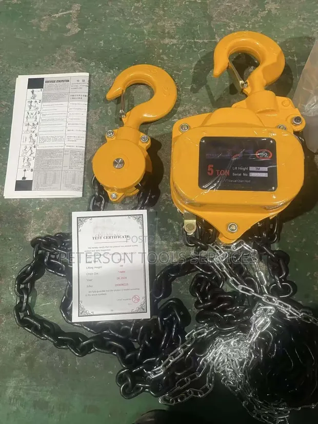 5 Ton X 3m Manual Chain Block Hoist - 1