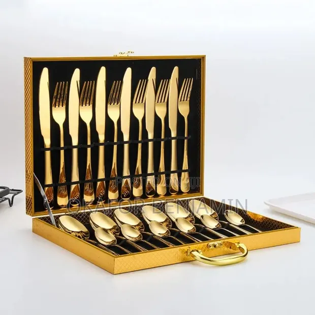 24pcs Gold Box Cutlery Set - 1